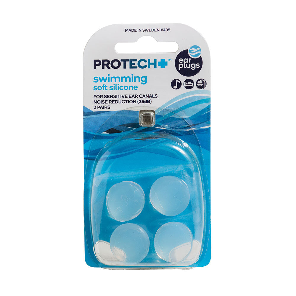 Protech Ear Plugs Noise Control Swimming Soft Silicone 2 Pairs