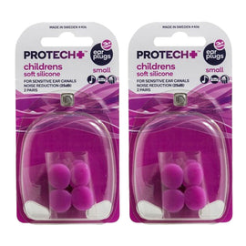Protech Ear Plugs Noise Control Children Kids Soft Silicone 2x 2 Pairs