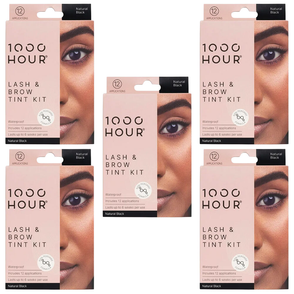 1000HOUR Natural Black Lash and Brow Tint Kit 5 Pack 60 Applications