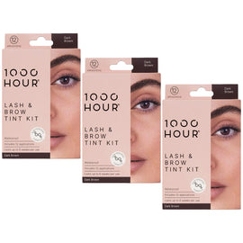1000HOUR Dark Brown Lash and Brow Tint Kit 3 Pack 36 Applications