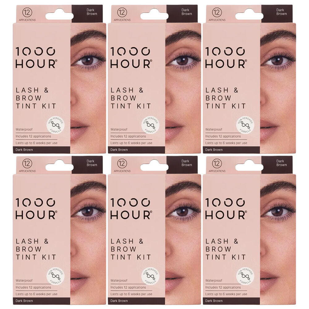 1000HOUR Dark Brown Lash and Brow Tint Kit 6 Pack 72 Applications