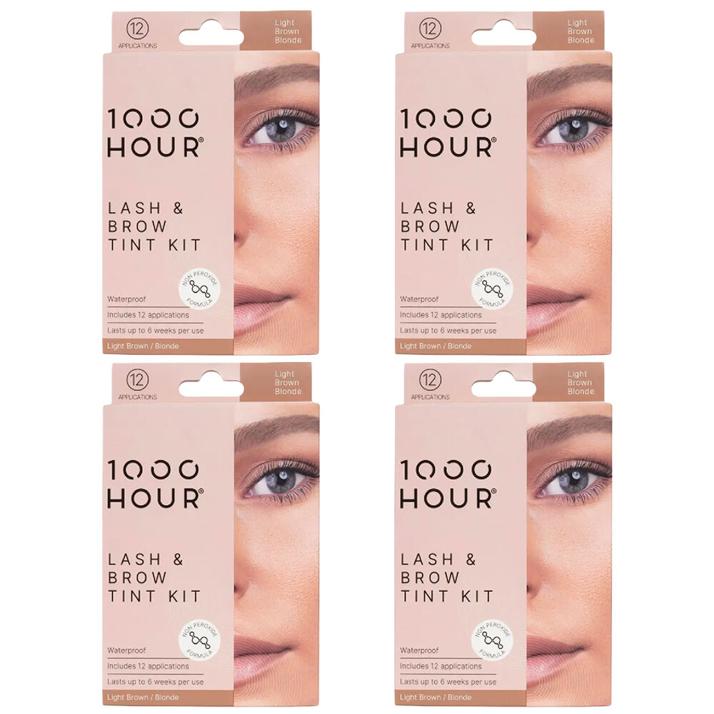 1000HOUR Light Brown Blonde Lash and Brow Tint Kit 4 Pack 48 Applications