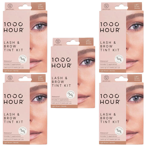 1000HOUR Light Brown Blonde Lash and Brow Tint Kit 5 Pack 60 Applications