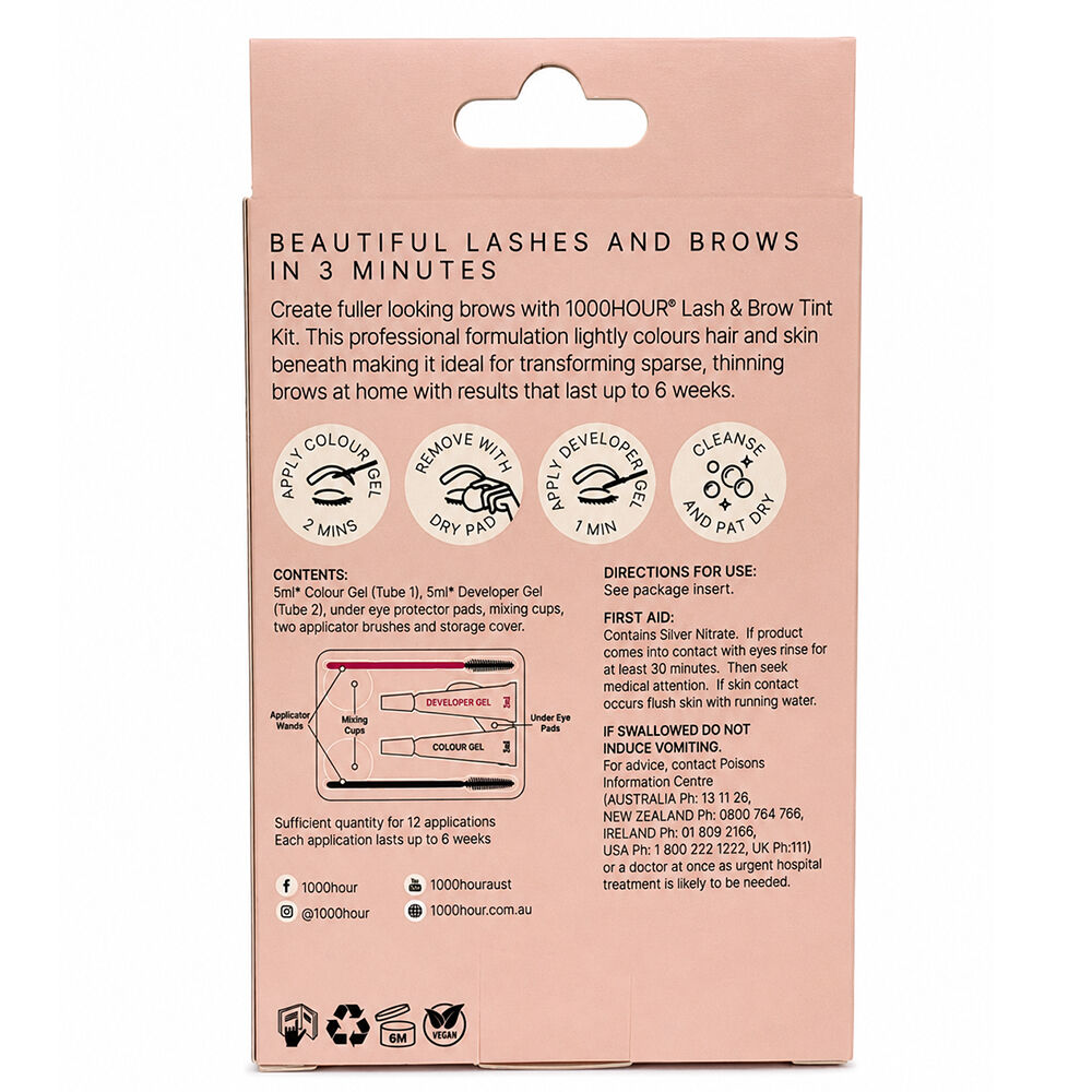 1000HOUR Light Brown Blonde Lash and Brow Tint Kit 6 Pack 72 Applications