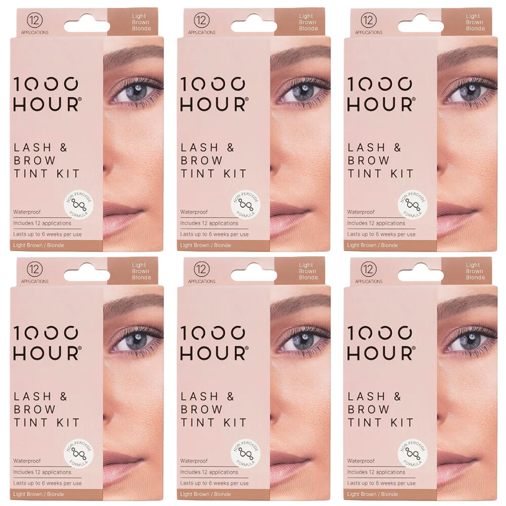 1000HOUR Light Brown Blonde Lash and Brow Tint Kit 6 Pack 72 Applications