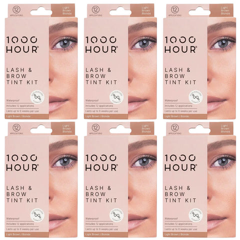1000HOUR Light Brown Blonde Lash and Brow Tint Kit 6 Pack 72 Applications