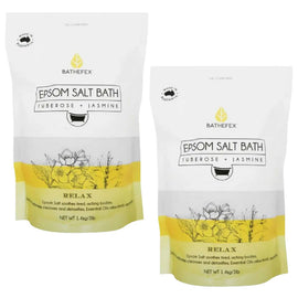 Bathefex Epsom Salt Bath Tuberose Muscle Soak 1.4kg x 2