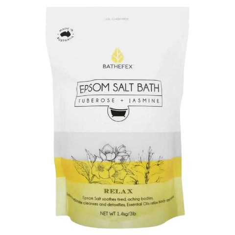 Bathefex Epsom Salt Bath Tuberose Scented Muscle Soak 1.4kg