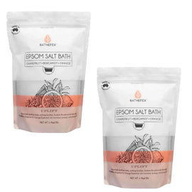 Bathefex Epsom Salt Bath Grapefruit Bergamot Orange Soak 1.4kg Pack of 2