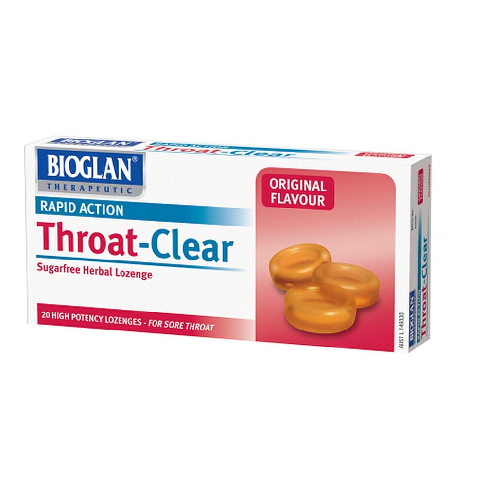 Bioglan Throat Clear Original Lozenges 20 Lozenges x 12
