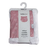Bubba Blue Girls Velour Cuddle Blanket With Fleece Lining 70cm x 90cm