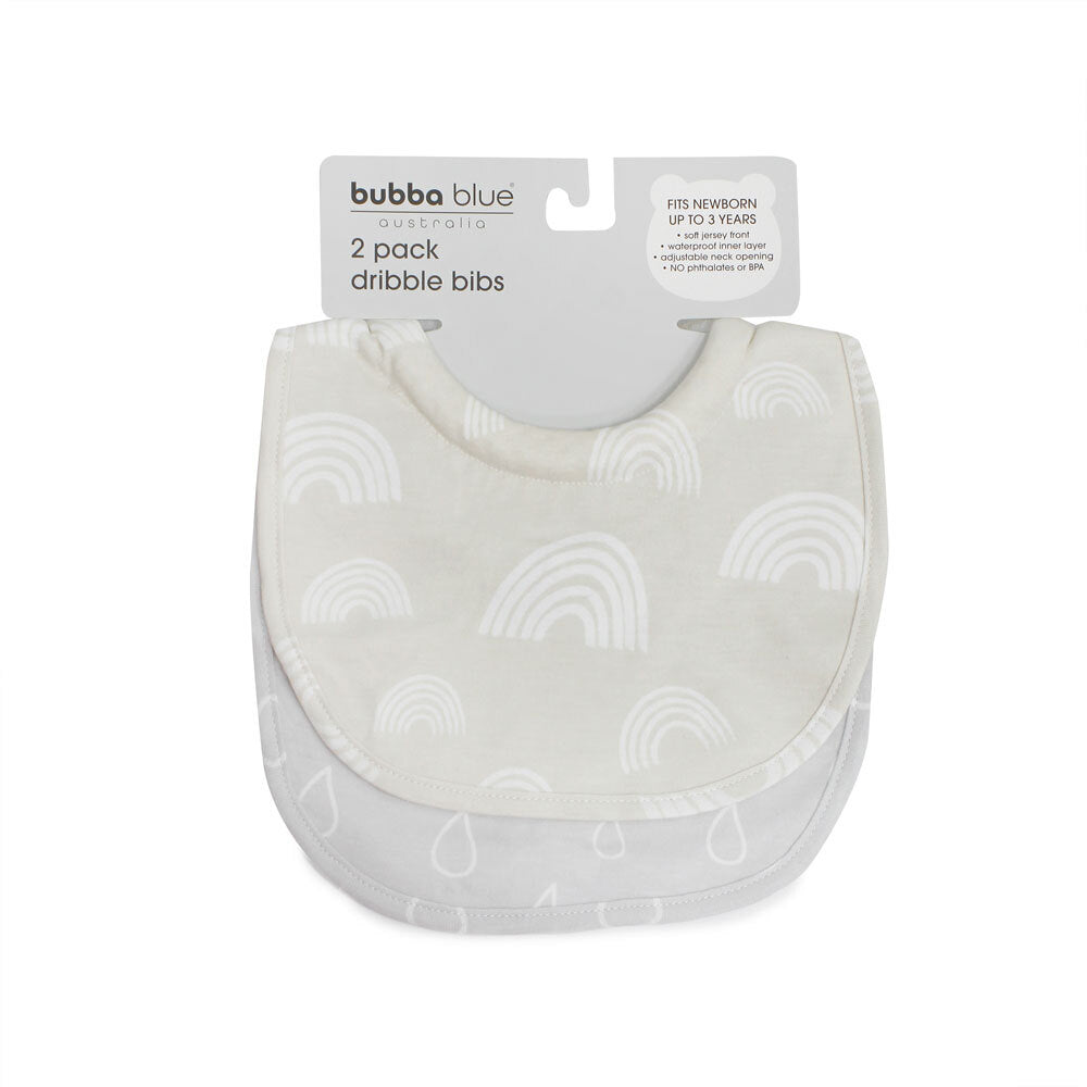 Bubba Blue Unisex Dribble Bib 2 Pack Suitable For Newborns Up To 3 Years Old