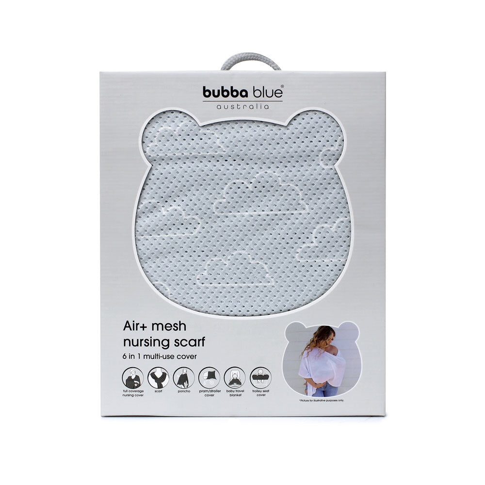 Bubba Blue Boys Air+ Mesh Nursing Scarf 6 In 1 Multi Use Cover