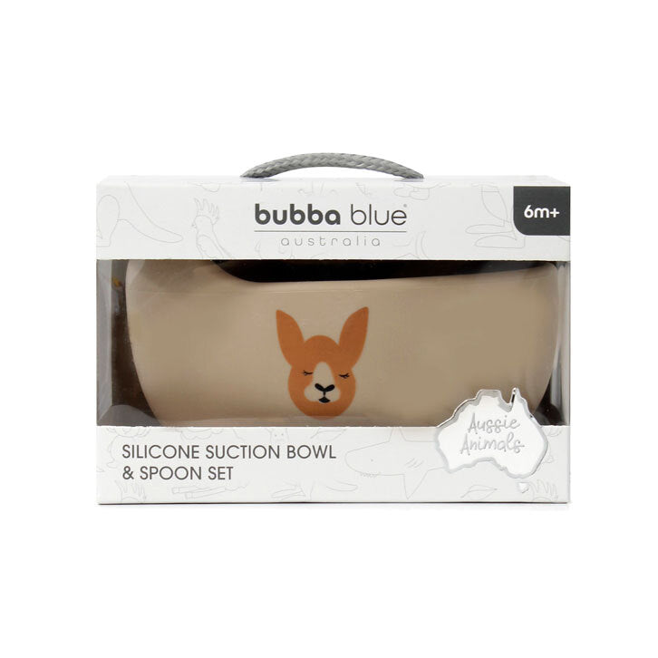 Bubba Blue Silicone Suction Bowl And Spoon Set Kangaroo