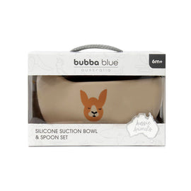 Bubba Blue Silicone Suction Bowl And Spoon Set Kangaroo