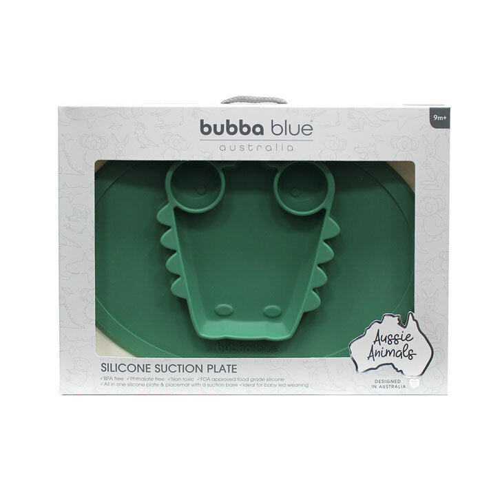 Bubba Blue All In One Silicone Suction Plate And Placemat Crocodile