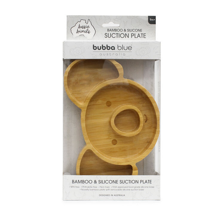 Bubba Blue Bamboo And Silicone Suction Plate With Removable Suction Base Koala