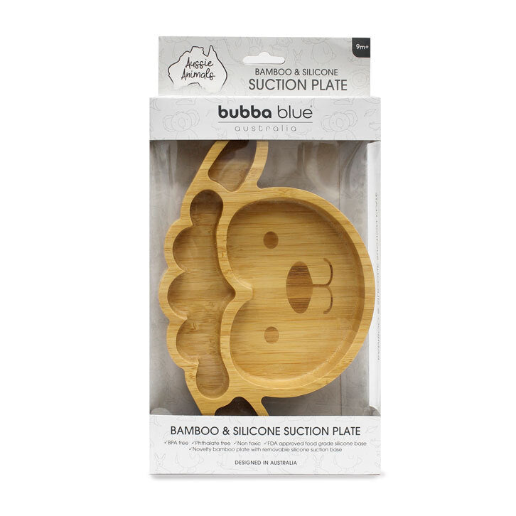 Bubba Blue Bamboo And Silicone Suction Plate With Removable Suction Base Lamb