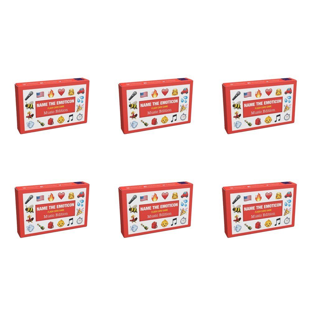 Name the Emoticon Flash Card Game Music Edition Pack of 6