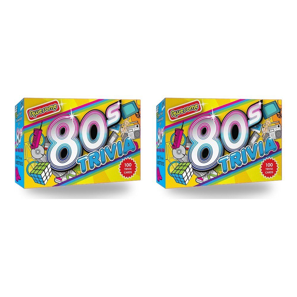 Awesome 80s Trivia Card Game 100 Trivia Cards Pack of 2