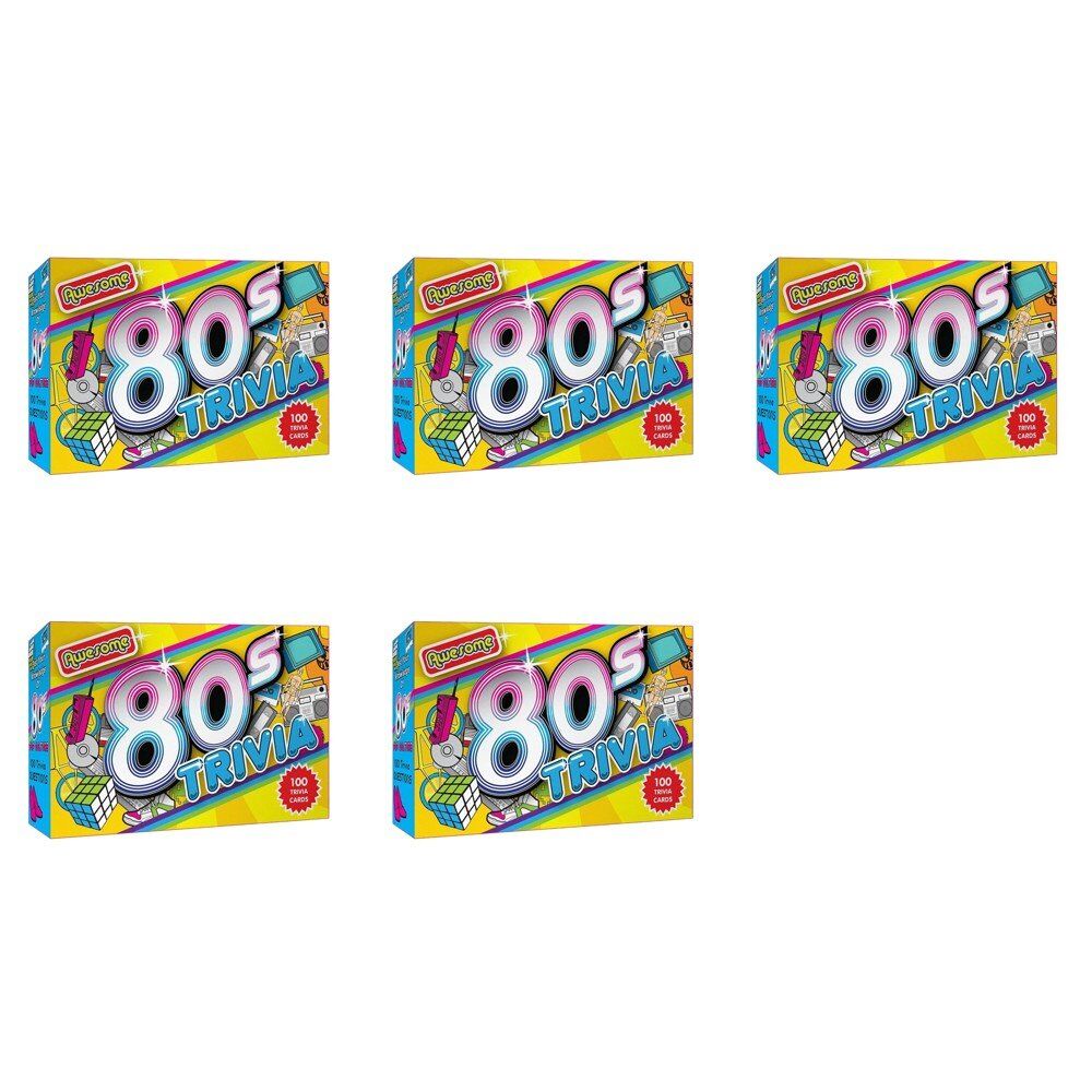 Awesome 80s Trivia Card Game 100 Trivia Cards Pack of 5