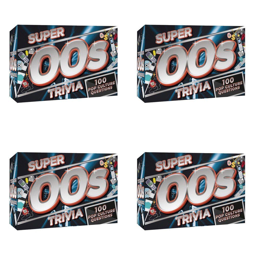 Super 00s Trivia Game 100 Pop Culture Questions Pack of 4
