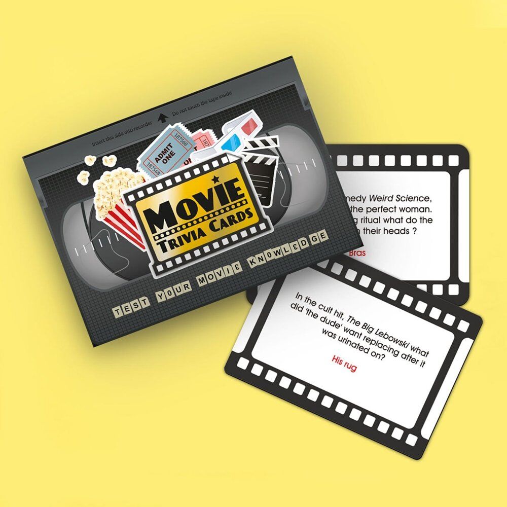 Movie Trivia Cards Game in Retro VHS Style Case Pack of 3