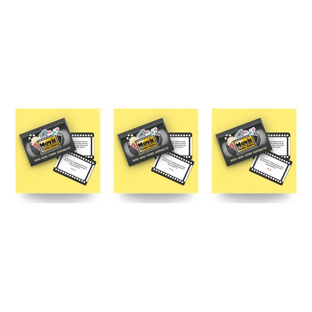 Movie Trivia Cards Game in Retro VHS Style Case Pack of 3