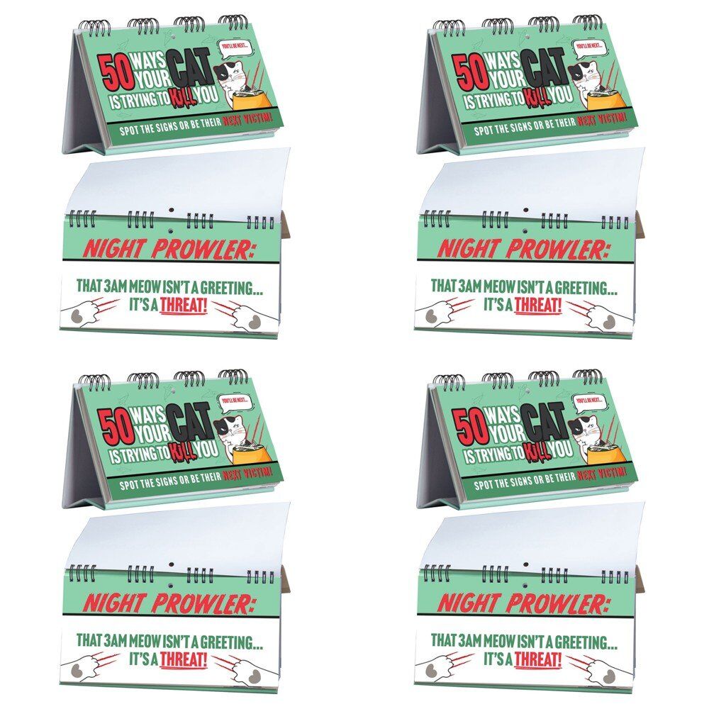 50 Ways Your Cat Is Trying to Kill You Desktop Flip Book Pack of 4