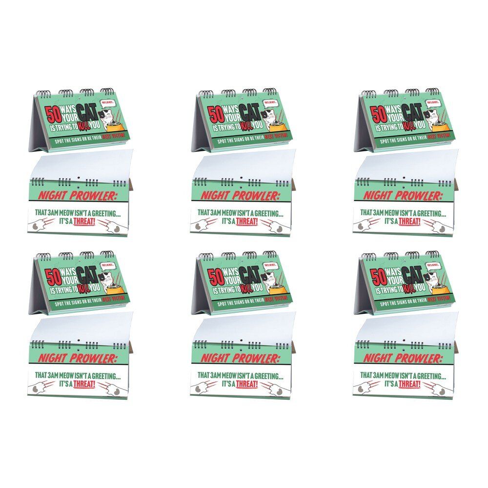50 Ways Your Cat Is Trying to Kill You Desktop Flip Book Pack of 6