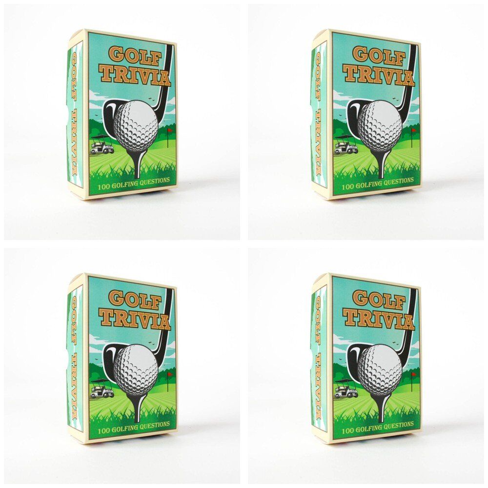 Novelty Gift Golf Trivia Card Game 100 Golfing Questions Pack of 4