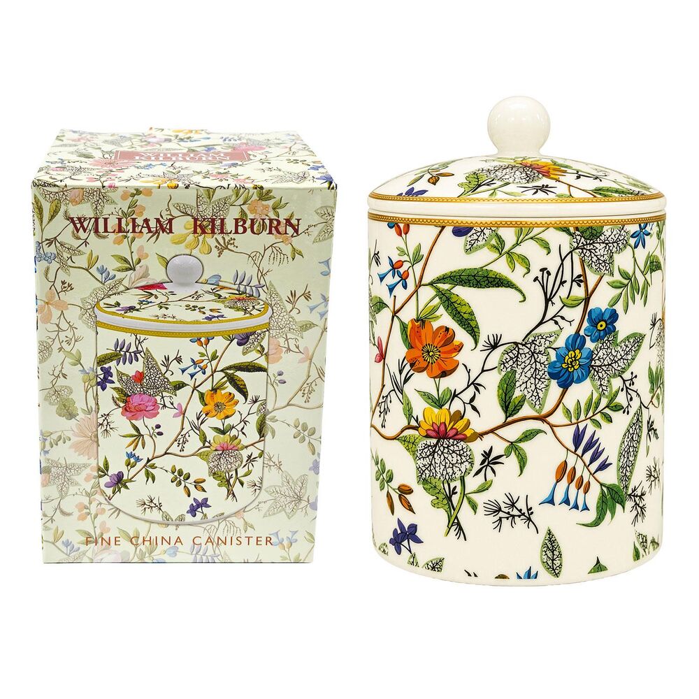 William Kilburn Fine China Canister Floral