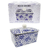 Blue Story Fine China Butter Dish Blue Floral