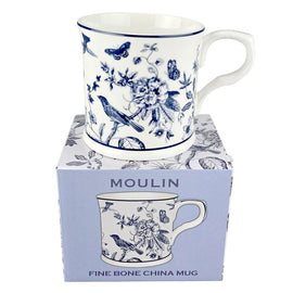 Moulin Palace Mug Blue Bird and Floral Fine Bone China