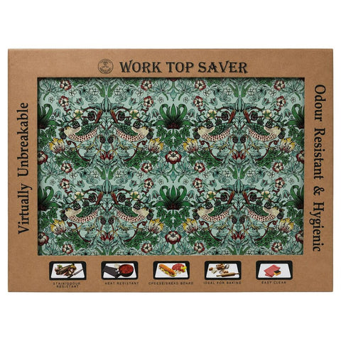 Strawberry Thief Aqua Work Top Saver Board