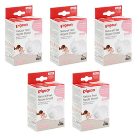 Pigeon Nipple Shield Natural Fit Size LL 2 Pack Bundle of 5