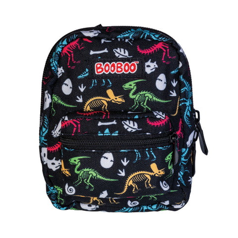 Kids Mini Dinosaur Fossil Backpack Black Preschool & Travel Bag by BooBoo