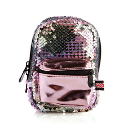 Pink Sequin Mini Backpack for Kids Reversible Sparkle Bag by BooBoo