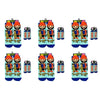 Feet Speak Fisherman Novelty Socks Totally Hooked Soles One Size Fits All Pack of 6