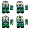 Feet Speak Golfer Novelty Socks I'd Rather Be Golfing Soles One Size Fits All Pack of 4