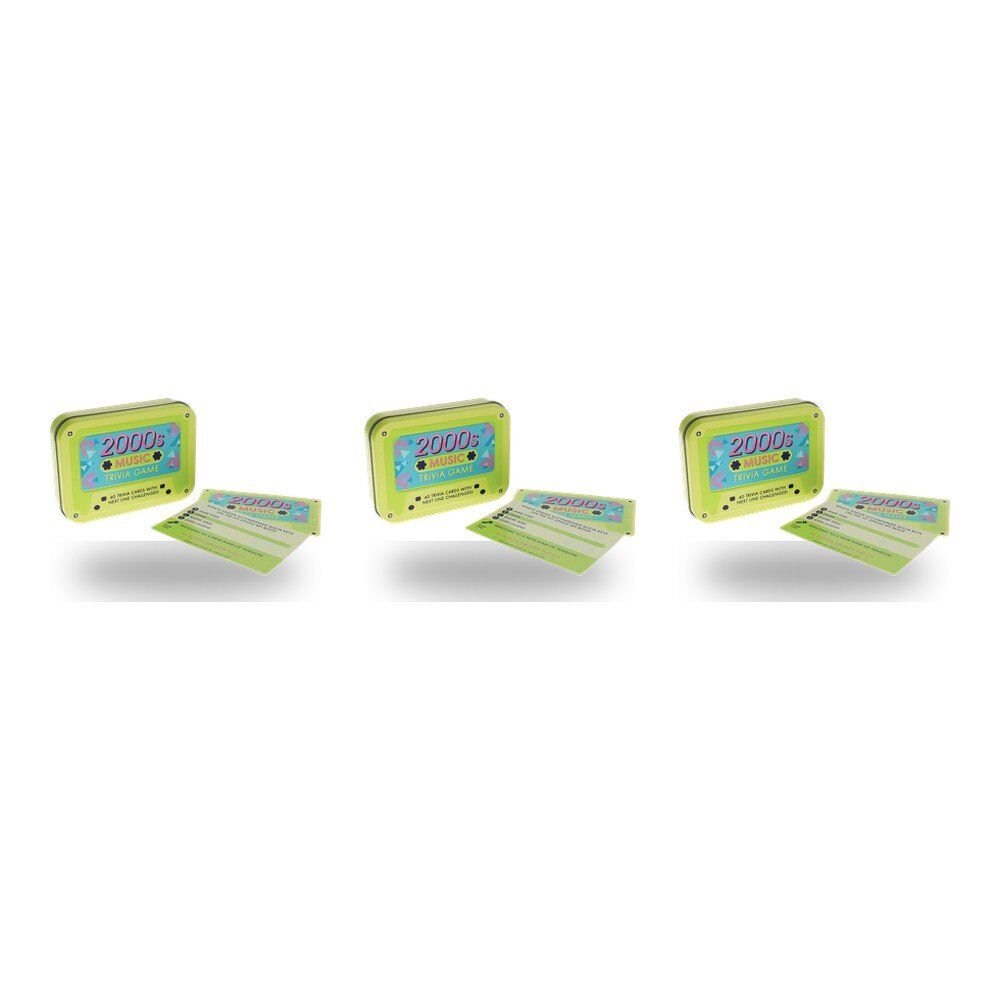 Ridley's 2000s Music Trivia Game in Cassette Tape Tin 40 Trivia Cards Pack of 3