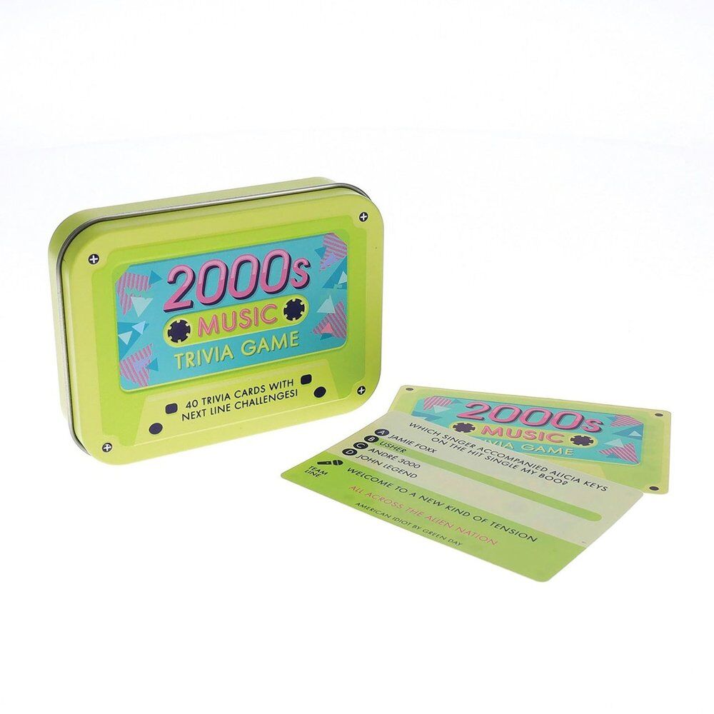 Ridley's 2000s Music Trivia Game in Cassette Tape Tin 40 Trivia Cards Pack of 5