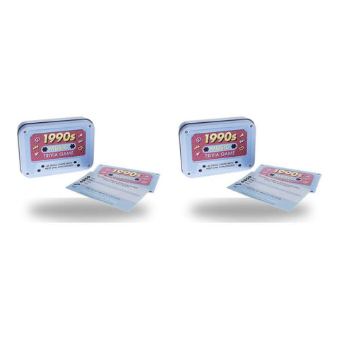 Ridley's 1990s Music Trivia Game in Cassette Tape Tin 40 Trivia Cards Pack of 2