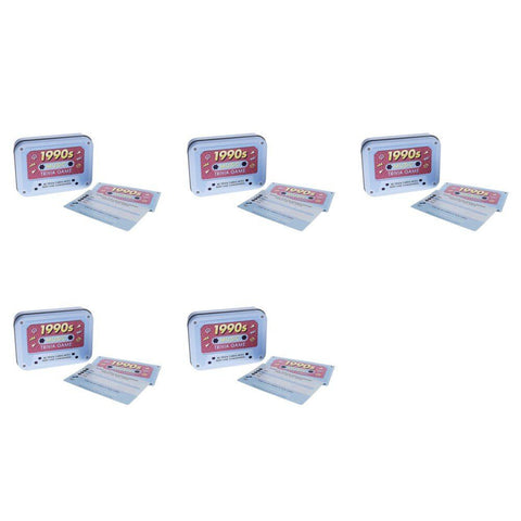 Ridley's 1990s Music Trivia Game in Cassette Tape Tin 40 Trivia Cards Pack of 5
