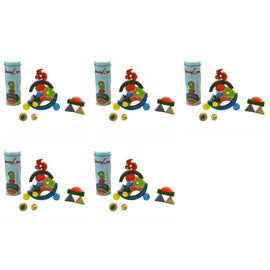 Wooden Balancing Blocks Game Dinosaur in Tin Pack of 5