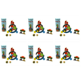 Wooden Balancing Blocks Game Dinosaur in Tin Pack of 6
