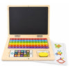 Wooden Magnetic Notebook Laptop Toy with Alphabet Tiles and Chalkboard Pack of 2