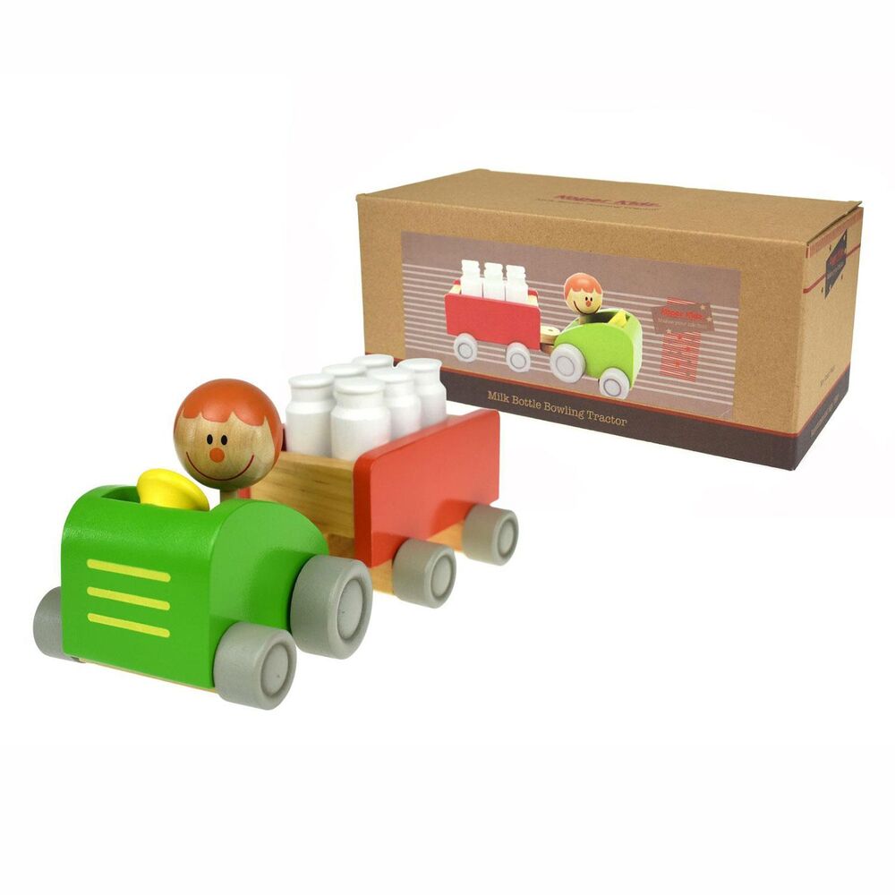 Lenan Milk Bottle Bowling Tractor 24 x 10.5 x 11.5cm