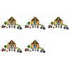 Wooden Police Station Playset with Figures and Vehicles Pack of 5