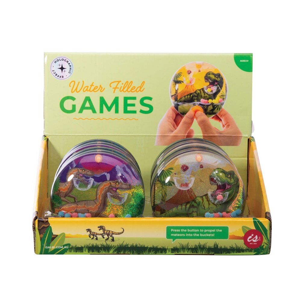 IS Gift Water Filled Games Dinosaur Assorted Counter Display of 12 Bundle of 2